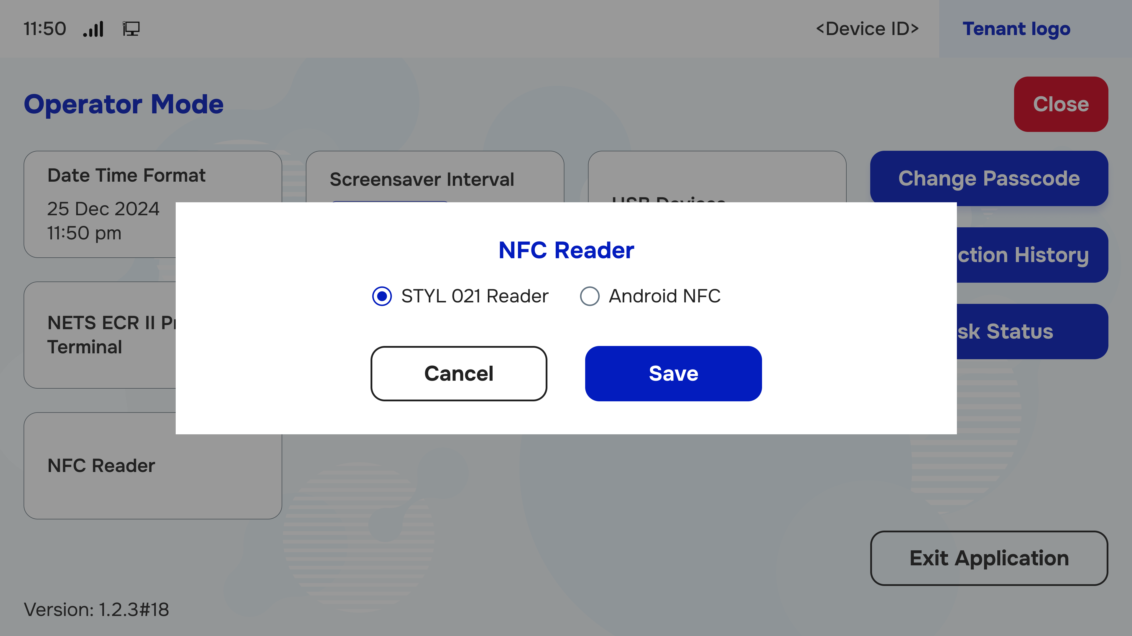 Switch between NFC reader