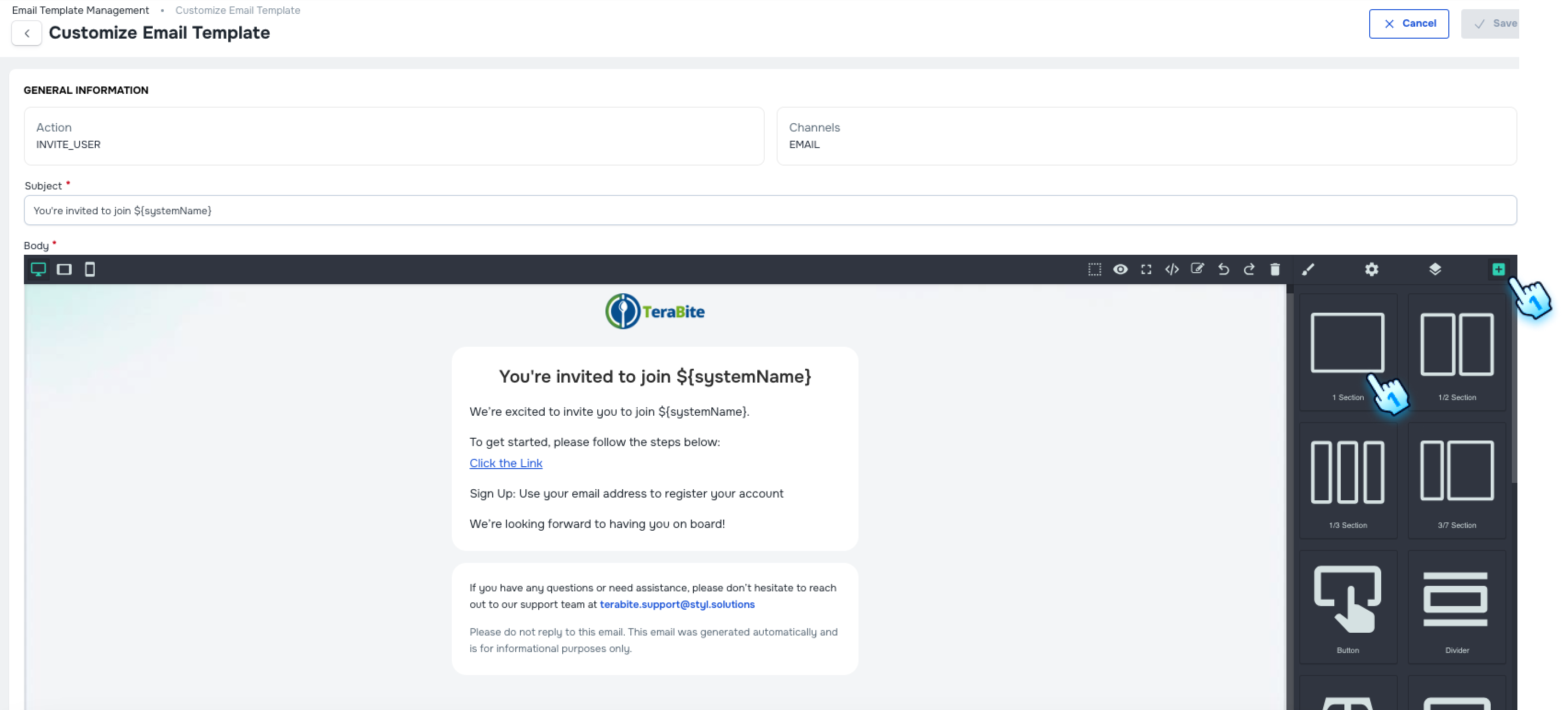 Click to the "+" button to open the menu. Drag and drop to add component