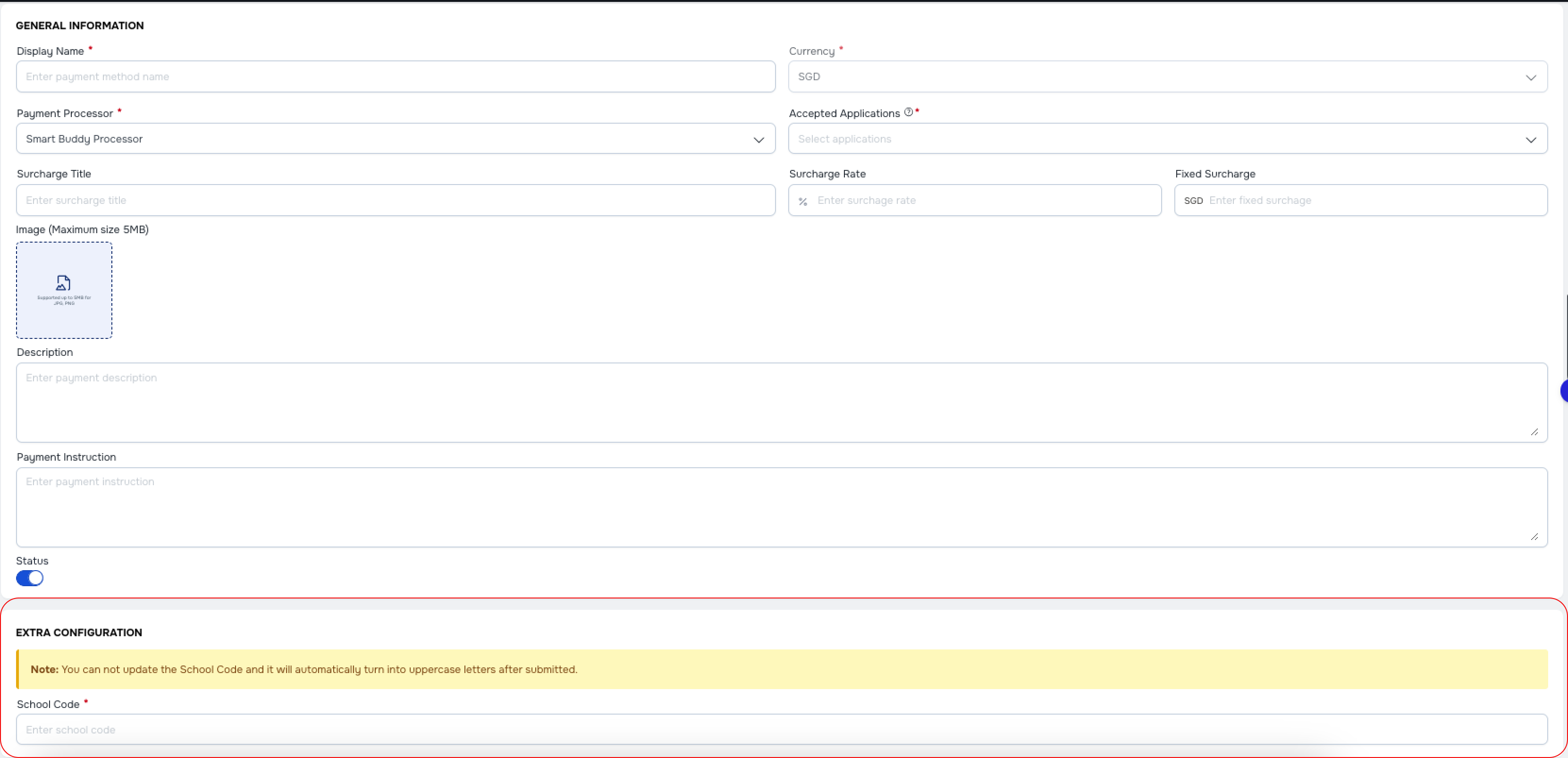 Extra Configuration when Smart Buddy Processor is selected