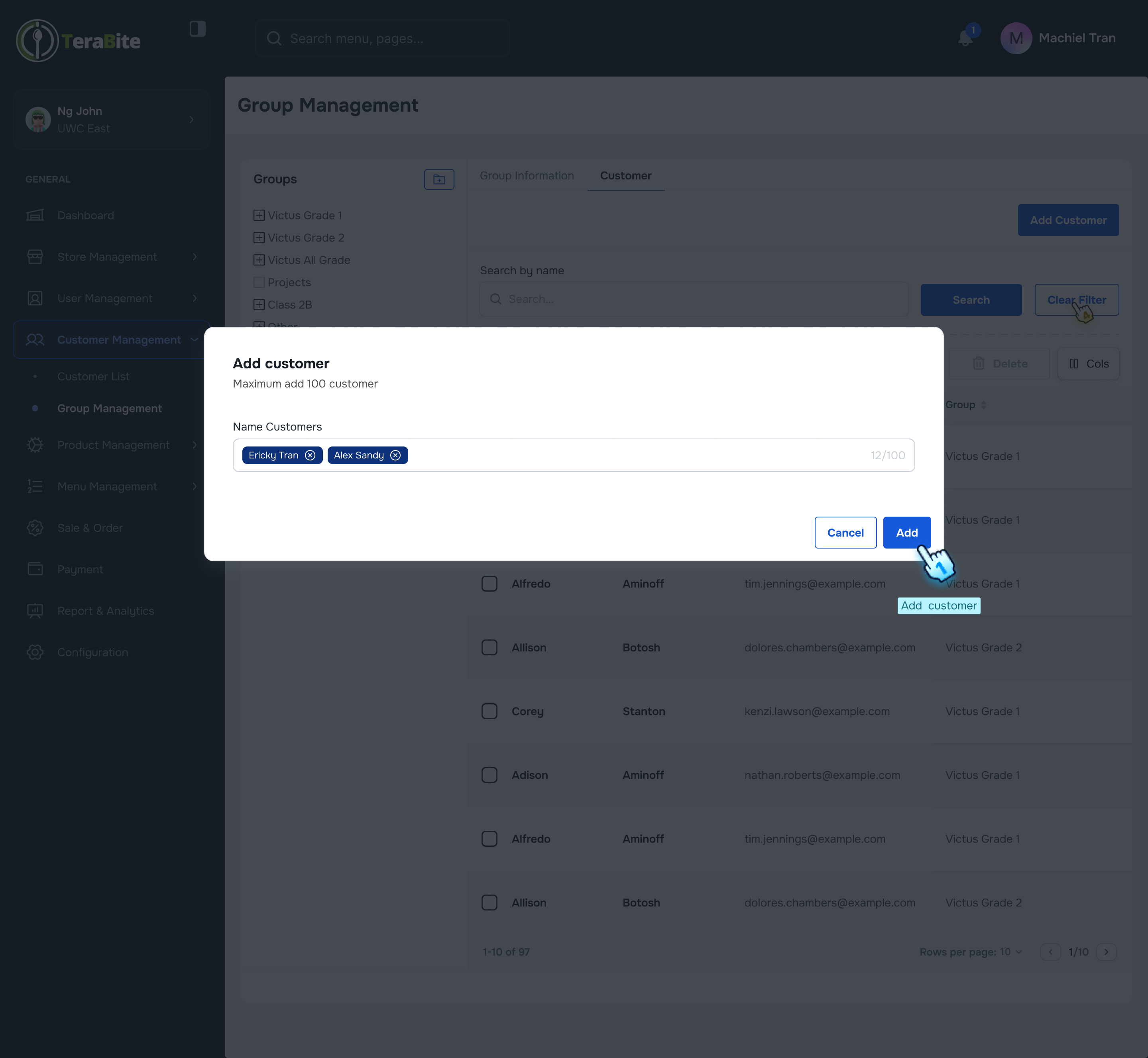 Click Add button to finish assignment