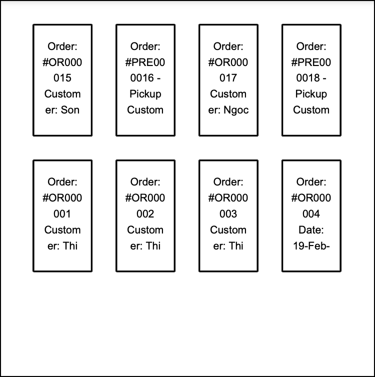 Downloaded Label will be printed based on the selected template and the number of selected orders