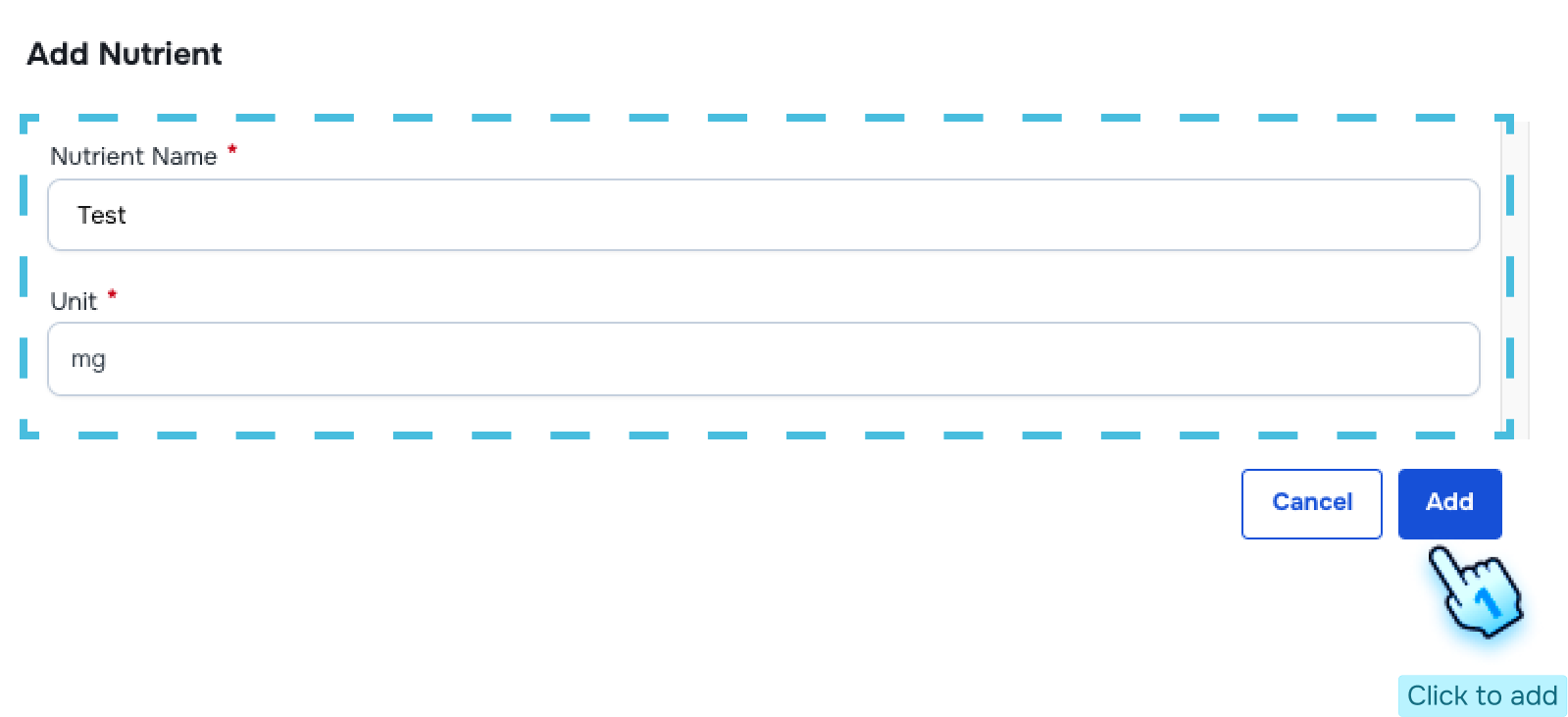 Fill information and image, and click Add to finish