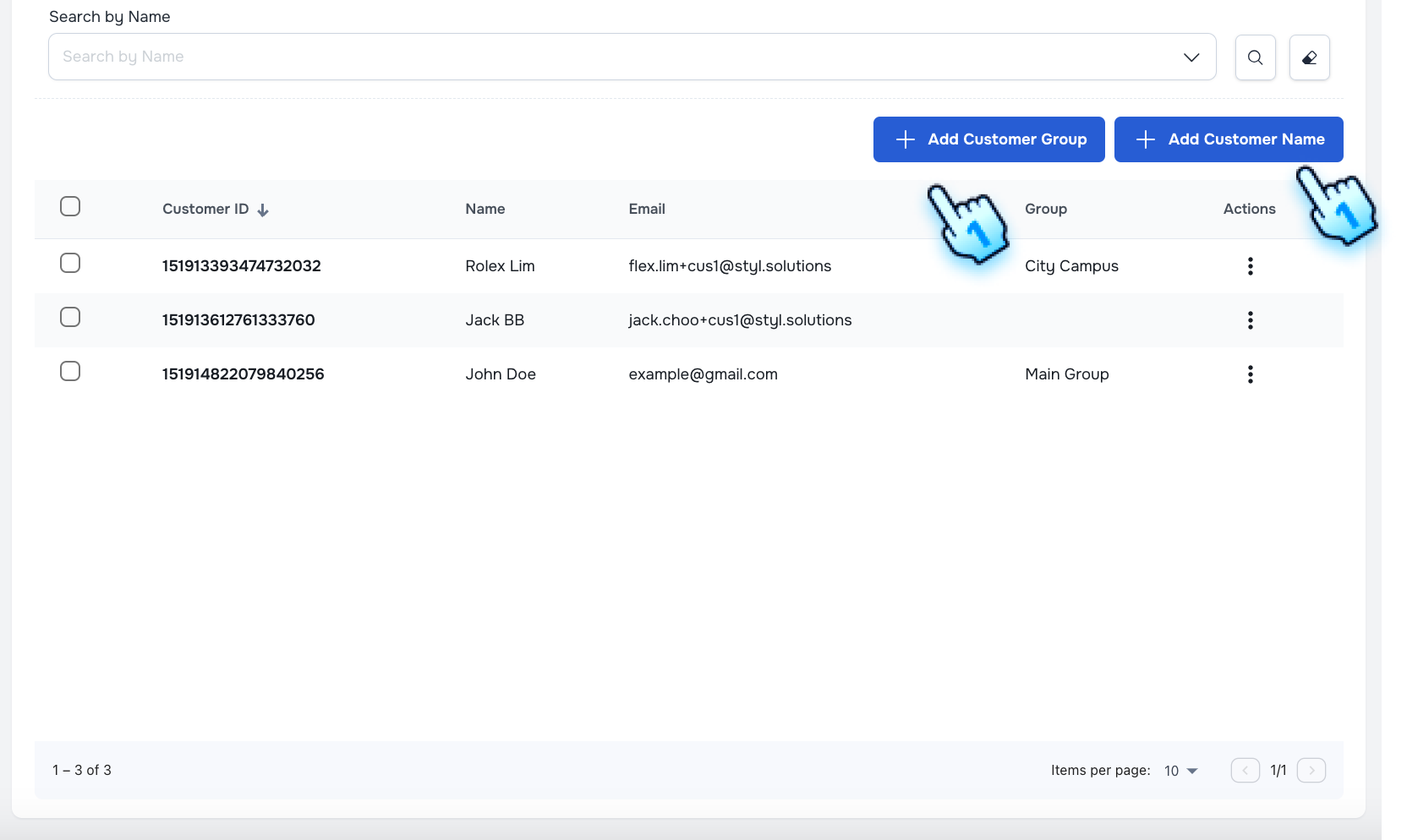 Add customer or customer group