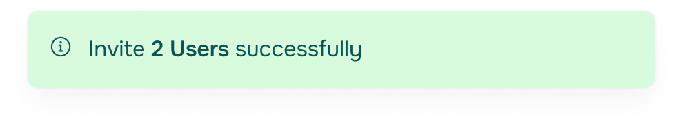 Send invitation successfully